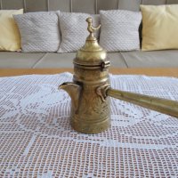 Старо Арабско-Турско медно джезве , снимка 4 - Антикварни и старинни предмети - 33777035