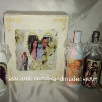 Бутилки за наричане- Подарък за младоженци от кумове, роднини, приятели, снимка 3 - Подаръци за сватба - 39904515