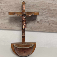Дървен кръст разпятие Исус Христос, снимка 2 - Антикварни и старинни предмети - 44649360