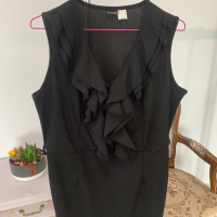 Елегантна черна рокля в размер XL, снимка 11 - Рокли - 44518647