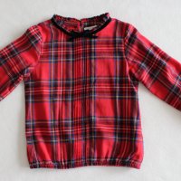 Червена риза (каре) с дълъг ръкав Sinsay - 128 см, снимка 1 - Детски ризи - 34182781