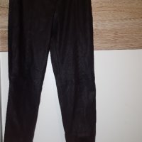 Кожен панталон ZARA S нов с етикет.с ципове на крачолите, снимка 1 - Панталони - 35791019