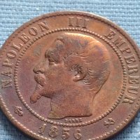 Рядка монета 10 сантима 1856г. Франция Наполеон трети за КОЛЕКЦИЯ 30217, снимка 6 - Нумизматика и бонистика - 42683254