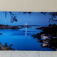 Светеща картина с LED осветление - езерото, снимка 1 - Картини - 38651201