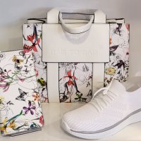 Дамски обувки с мрежичка в бял цват модел: 2185-2 white, снимка 4 - Маратонки - 40132492