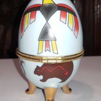 Порцеланово яйце в стил Феберже , снимка 3 - Колекции - 44292653