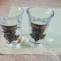 Лот от 2 бр. чашки с метална апликация, снимка 5 - Чаши - 35853357