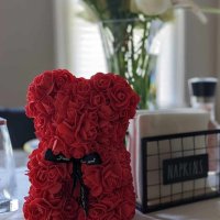 Мече от червени рози , снимка 1 - Романтични подаръци - 44162107