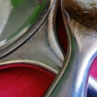 Комплект Посребрени Огледало с Четки СРЕБРО 90м, снимка 3 - Антикварни и старинни предмети - 34775512