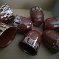 Троянска битова керамика - комплект кана 1 л., 6 бр.чаши 150 мл., 5 бр. чаши 100 мл., снимка 7 - Сервизи - 42610852