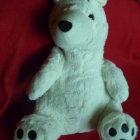 Плюшена бяла мечка, Плюшен бял мечок, снимка 2 - Плюшени играчки - 41529397