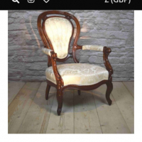 Кресла антикварни-2бр., снимка 14 - Дивани и мека мебел - 36306160