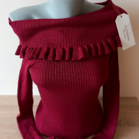 Дамска блуза  бордо, снимка 4 - Блузи с дълъг ръкав и пуловери - 44747627