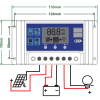 Контролер за соларен панел 20А за 12V и 24V система, снимка 6 - Друга електроника - 44792641