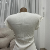 Бяла дамска блуза, снимка 5 - Корсети, бюстиета, топове - 44828623