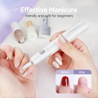 TOUCHBeauty Електрическа пила за нокти с акрилен лак, комплект за маникюр и педикюр с калъф, снимка 8 - Продукти за маникюр - 44501071