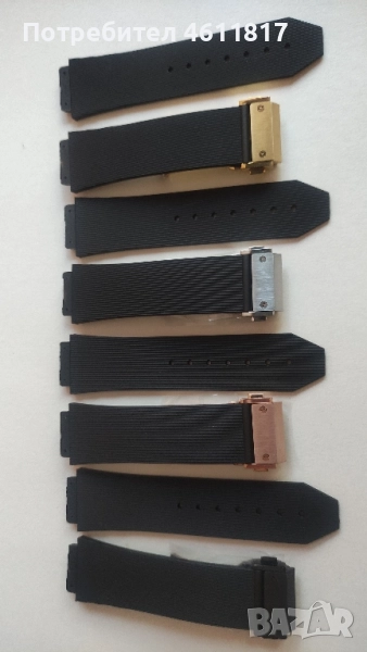 Силиконови каишки за часовник HUBLOT 25-19мм, снимка 1