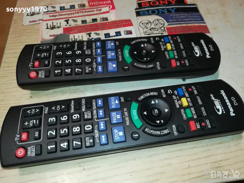 panasonic-dvd recorder remote x2 swiss 1902251616, снимка 1