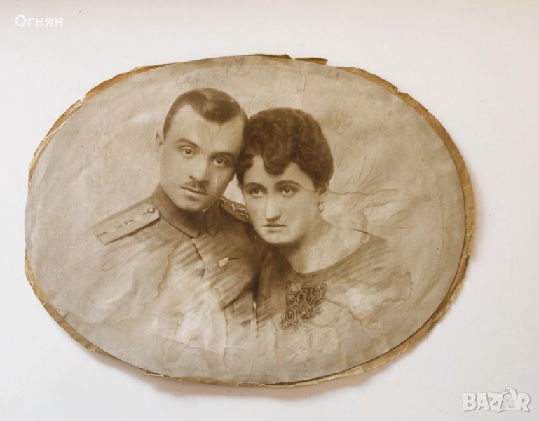 Стара семейна снимка младоженци, снимка 1