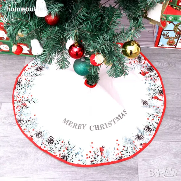 ПРОМОЦИЯ Декоративно покривало с коледни мотиви за стойка за елха, снимка 1