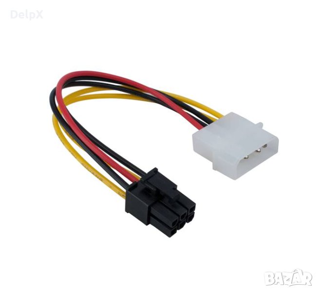 Захранващ кабел MOLEX-F 6pin за компютър 0,2m 220V, снимка 1