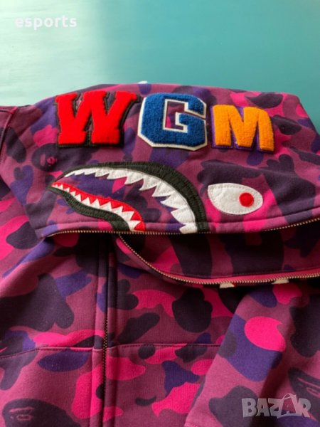 Суичър (блуза с качулка) Bape A Bathing Ape Purple Camo M L XL 2XL, снимка 1