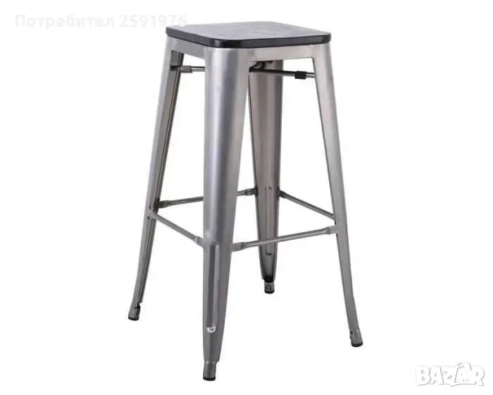 Метален бар стол RELIX PRO, 43x43x76см., снимка 1