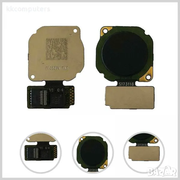 Лентов кабел Бутон меню /Черен/ за Huawei P30 Lite FingerPrint Баркод : 563148, снимка 1