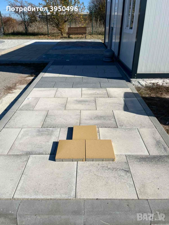 Градинска тротоарна плоча 30x30x4см Semmelrock, цвят: охра, снимка 1