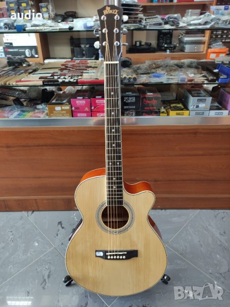 Електро-Акустична китара 4/4 натурален цвят, снимка 1