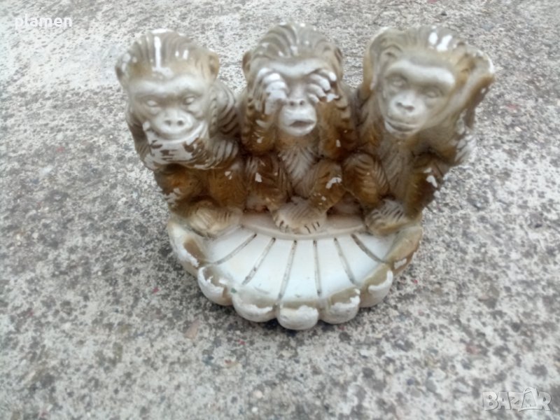 Трите мъдри маймуни. Ни чул, ни видял, ни разбрал, снимка 1