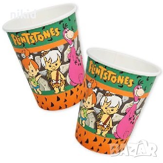 Семейство Флинстоун Flintstones 8 бр картонени чаши парти рожден ден, снимка 1