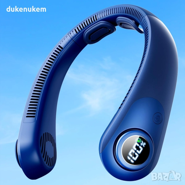 Преносим USB вентилатор за врат, 5 скорости, снимка 1