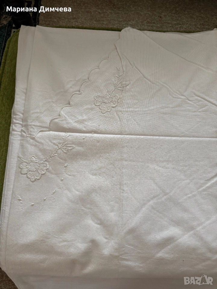 Луксозен плик чаршаф с фина бродерия – изящество, стил и комфорт, снимка 1