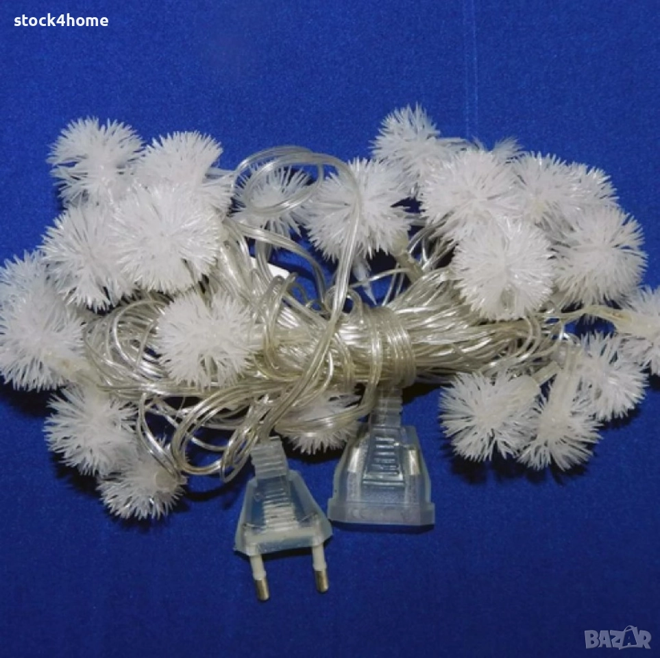 Коледни Лампички с форма на снижинки, Многоцветни, 5 метра, снимка 1