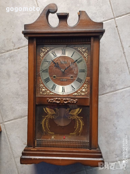 Стар винтидж античен стенен часовник, снимка 1