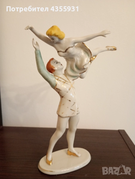Танцьори стар български порцелан стара порцелан фигурка статуетка балерина танцьор балерина , снимка 1