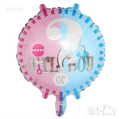 girl or boy пола бебе gender party бебешки бебешко парти парти фолио фолиев балон хелий или въздух , снимка 1