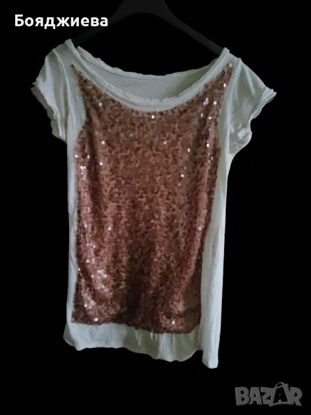 Тениска с пайети , снимка 1
