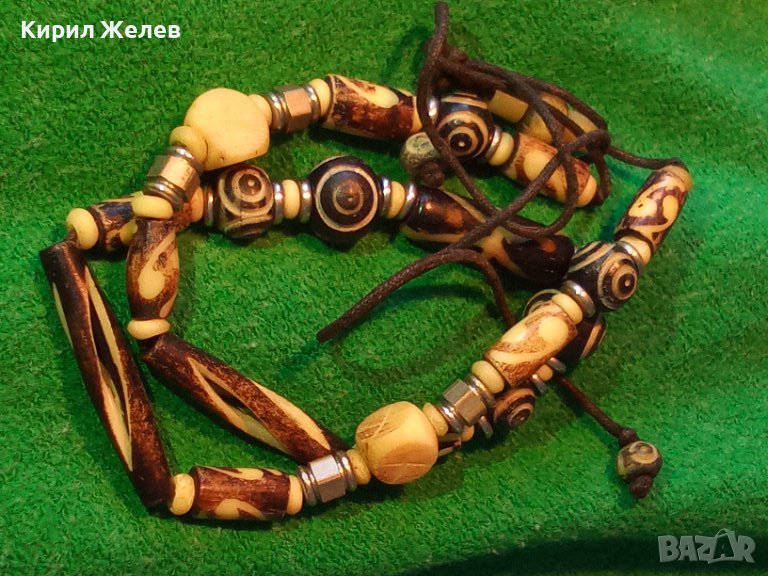 КОСТ РОГ РЪЧНА ИЗРАБОТКА КОЛИЕ ОРНАМЕНТИРАНО 12473, снимка 1