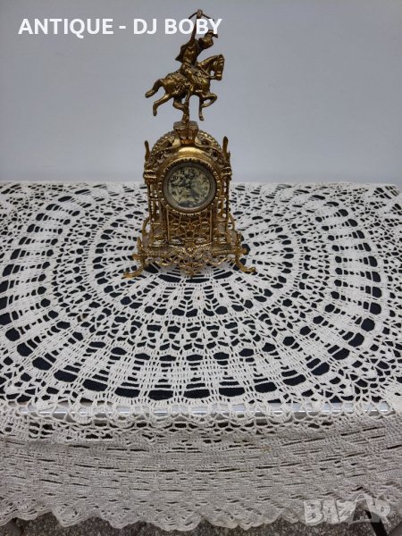 Бронзов настолен часовник за камина и бюро., снимка 1