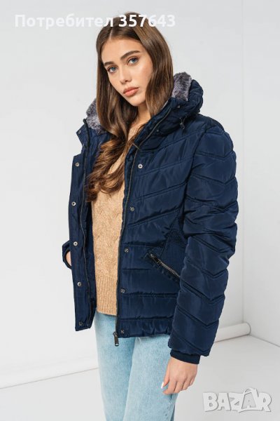 Tom Tailor Олекотено късо зимно яке с капитониран дизайн, снимка 1