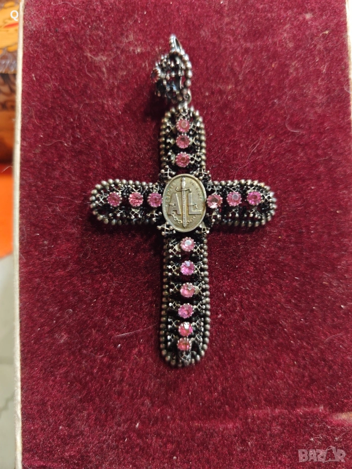 Стар сребърен кръст , снимка 1