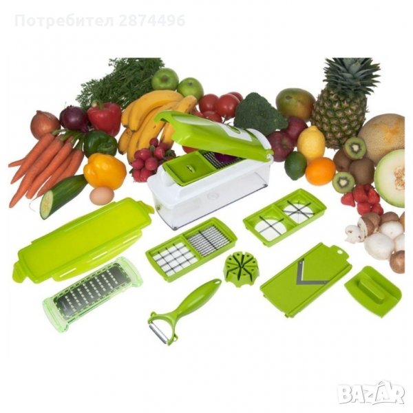 0728 Кухненско ренде 10 в 1 - Nicer Dicer Plus, снимка 1