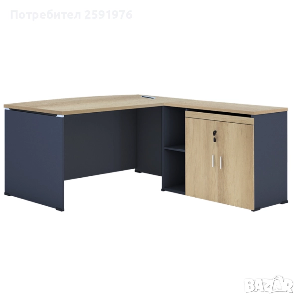 Бюро, Lotus, Сив, Пдч, 180х160х75см., снимка 1