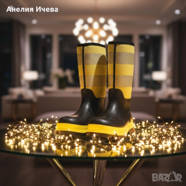 Висококачествени защитни ботуши BLACK/YELLOW – сигурна защита и комфорт при всякакви условия!, снимка 1