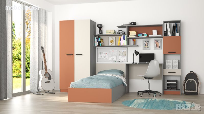 ДЕТСКО ОБЗАВЕЖДАНЕ "ЧАРЛИ "-В СВЕЖИ ЦВЕТОВЕ, снимка 1