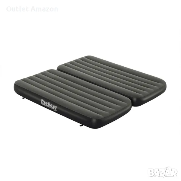 Bestway Надуваемо въздушно легло 3-в-1 черно и сиво 188x99x25 см, снимка 1