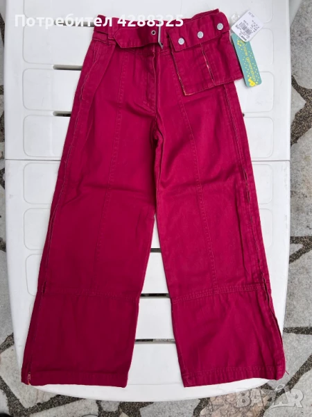 50% Намаление Памучен панталон за момиче 128, снимка 1