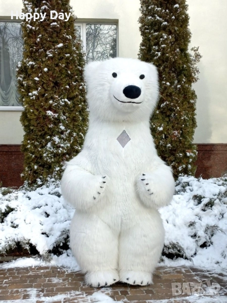 🐻 Гигантска Бяла Мечка - Най-Незабравимата Изненада за Рожден Ден! 🎁💥, снимка 1